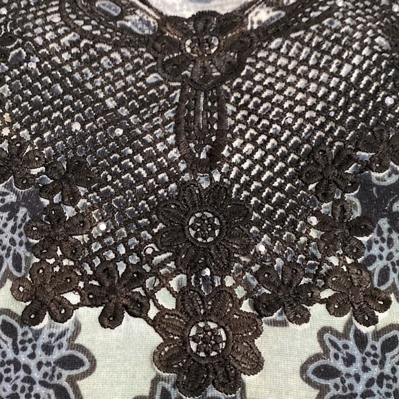 APT 9 Ladies Print Blouse with Lace Detail - XL - Picture 3 of 10